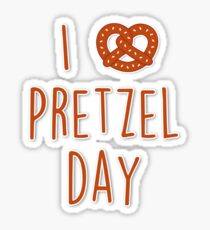 I love Pretzel Day Sticker