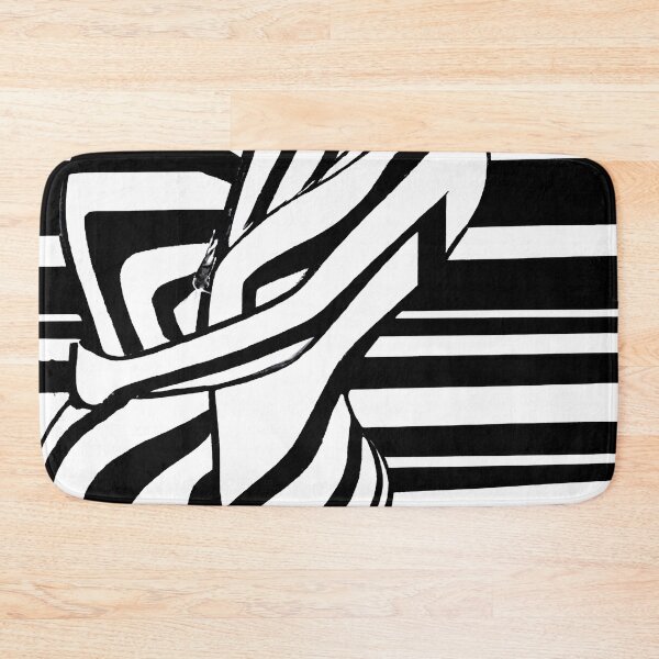 Item preview, Black and White Abstract Couple - Stripes - High Contrast Expressionism designed and sold by Inomaly Art.