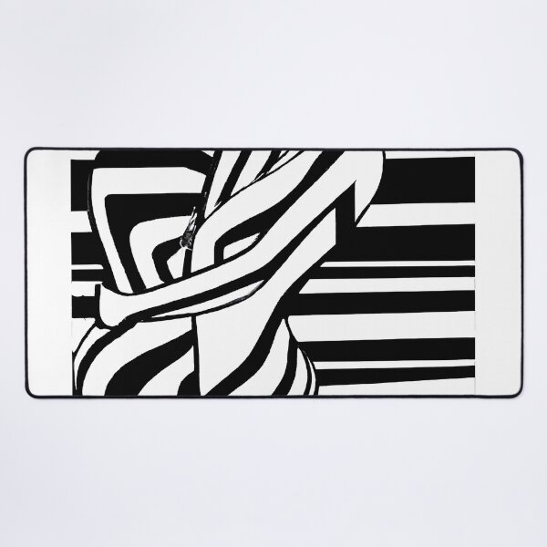 Item preview, Black and White Abstract Couple - Stripes - High Contrast Expressionism designed and sold by Inomaly Art.