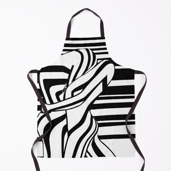 Artikelvorschau, Black and White Abstract Couple - Stripes - High Contrast Expressionism entworfen und verkauft von Inomaly Art.