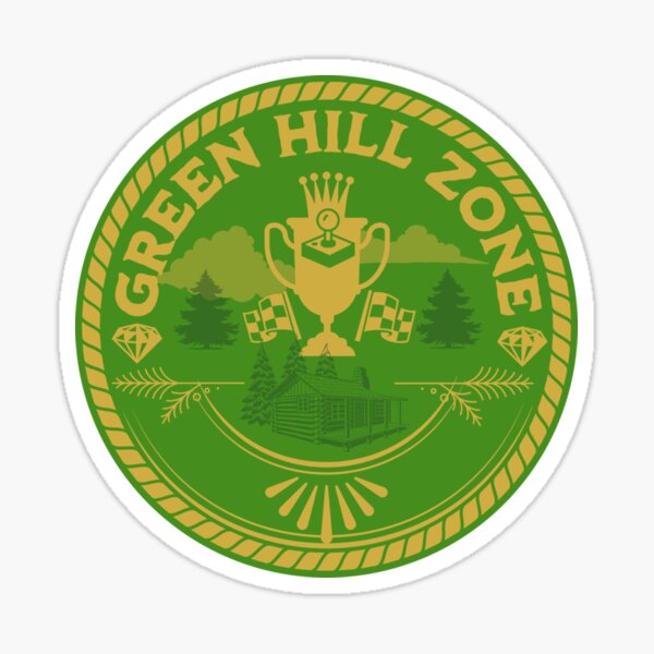 Sonic Green Hill Zone Game Design Shirt128 Sticker for Sale by  MindsparkCreati