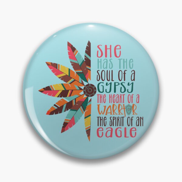 Item preview, She Has the Soul of a Gypsy The Heart of a Warrior The Spirit of an Eagle designed and sold by GypsyMagic.