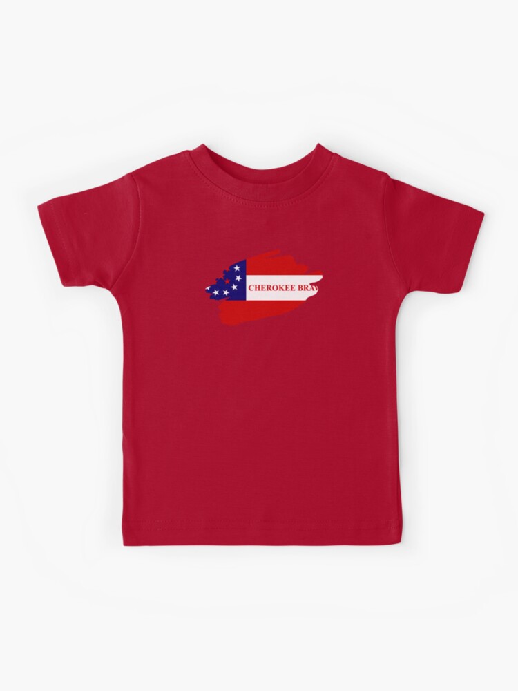 Cherokee Braves Brushstroked | Kids T-Shirt