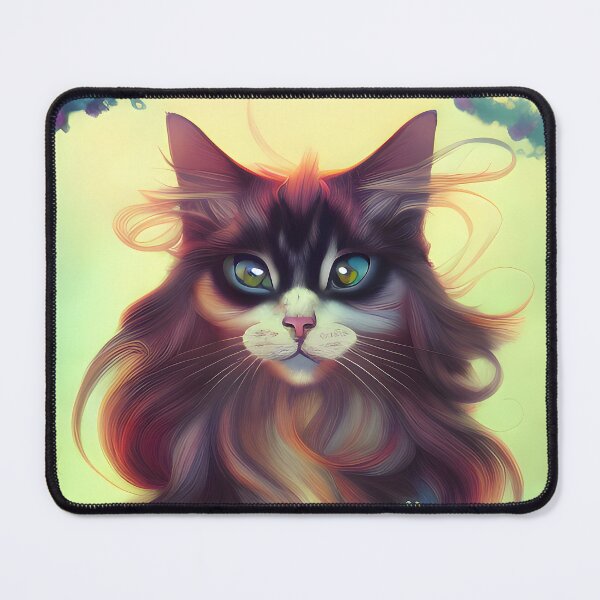 Item preview, Long Haired Cat - Modern Digital Art designed and sold by Ai-michiart.