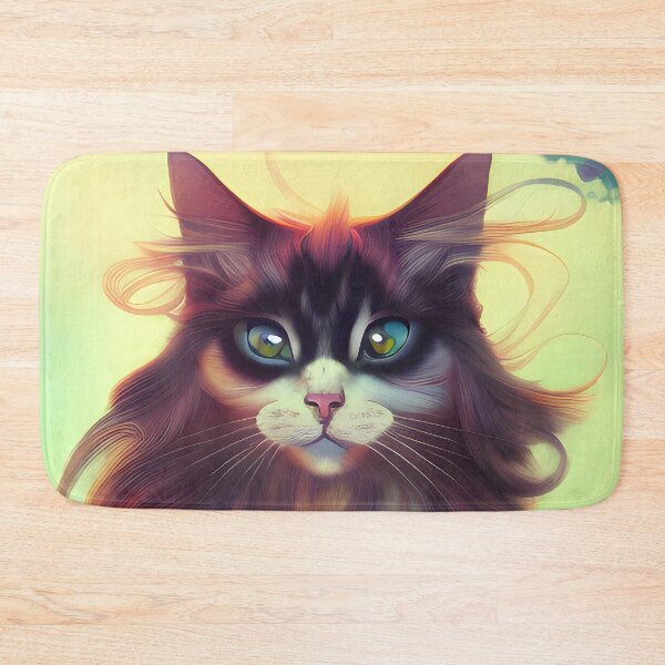 Item preview, Long Haired Cat - Modern Digital Art designed and sold by Ai-michiart.