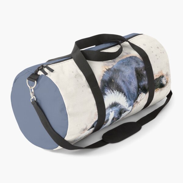 Item preview, Cute Border Collie Lying on Ground Watercolor designed and sold by Amy Mitchell.