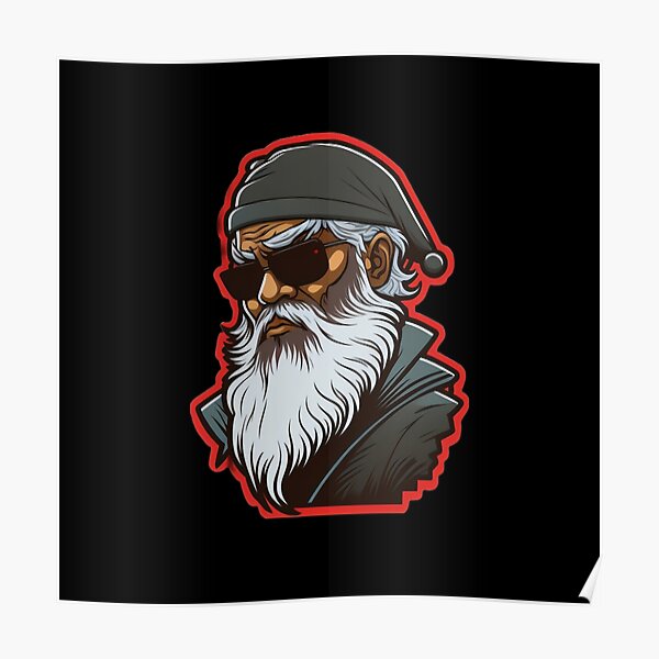 Cool Black Santa African American Santa Claus Merry Christmas