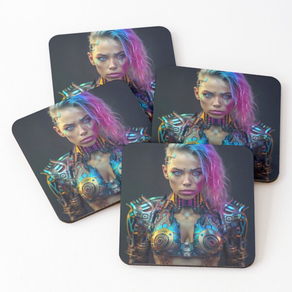 Item preview, Cyberpunk Cyborg Woman designed and sold by AICreateWorlds.