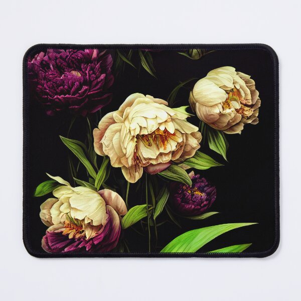 Item preview, Elegant Dark Florals Peonies & Roses designed and sold by Ealaionta Design.