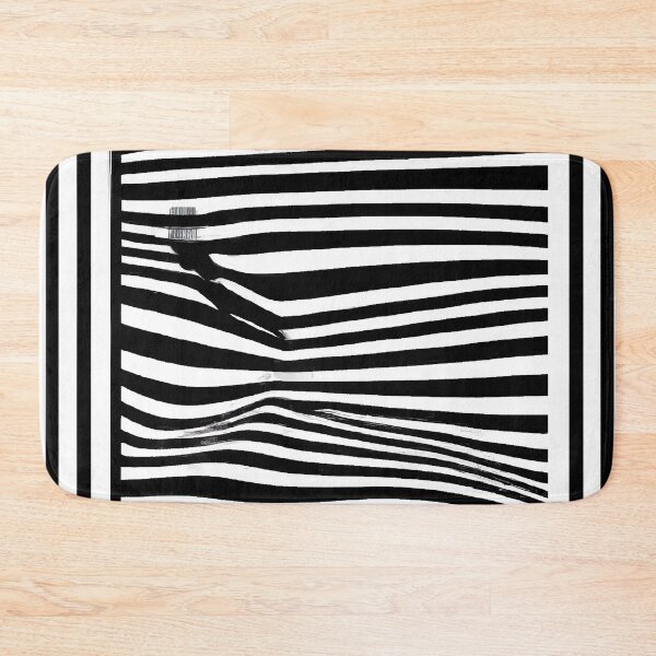 Item preview, Black and White Abstract Hill - Stripes - High Contrast Expressionism designed and sold by Inomaly Art.