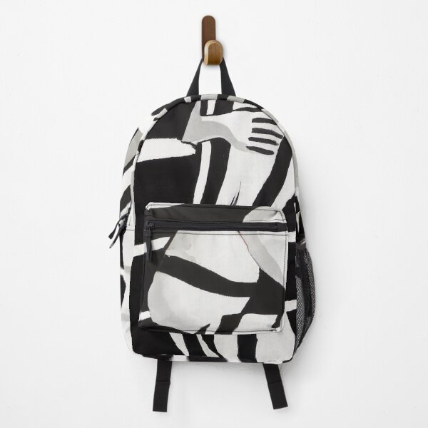 Item preview, Black and White Abstract Couple - Stripes - High Contrast Expressionism designed and sold by Inomaly Art.