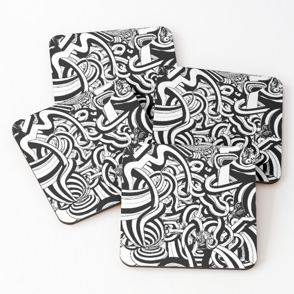 Item preview, Black and White Abstract Art - Stripes - High Contrast Expressionism designed and sold by Inomaly Art.
