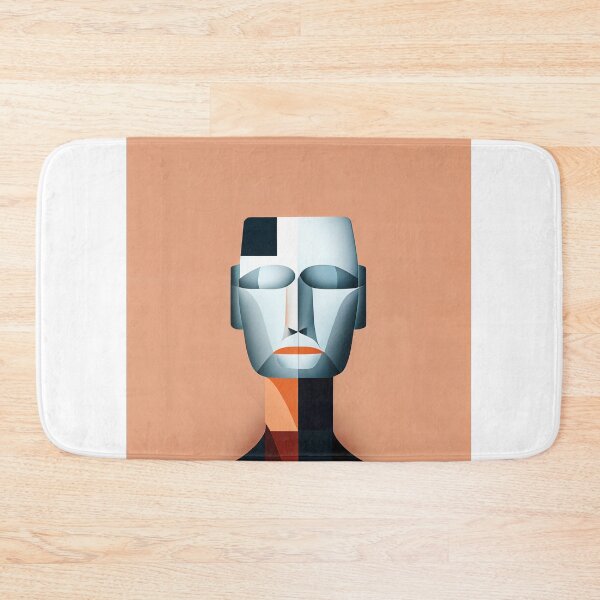 Item preview, abstract minimal futuristic cyborg head designed and sold by EIKON-PRO.