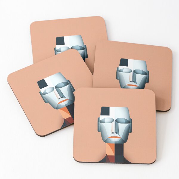 Item preview, abstract minimal futuristic cyborg head designed and sold by EIKON-PRO.