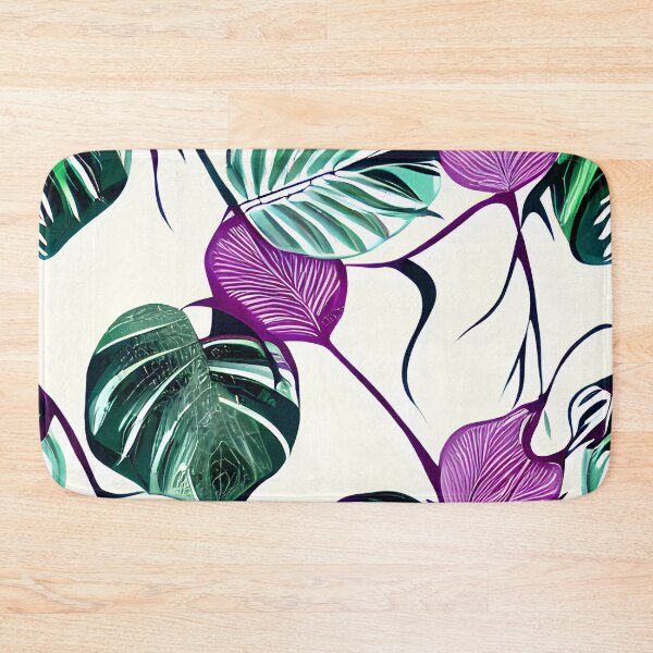 Item preview, Monstera Leaf Violet Green Pattern designed and sold by supeart.