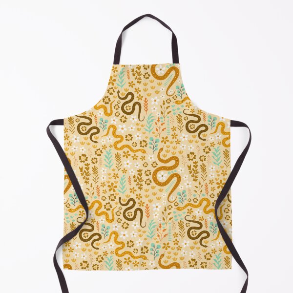 Item preview, Snake Floral Pattern - peach yellow designed and sold by prirajdesigns.