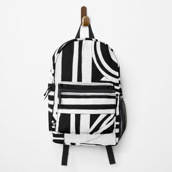 Item preview, Black and White Abstract Mural - Stripes - High Contrast Expressionism designed and sold by Inomaly Art.
