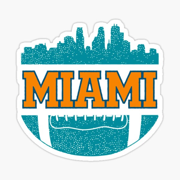 MIA Miami Local Standard MIA Retro Dolphin Miami F' Sticker