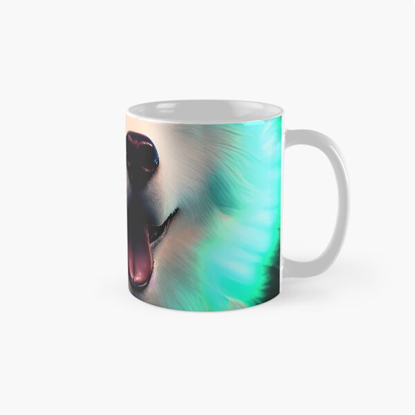 Item preview, White Samoyed dog portrait - neon light designed and sold by supeart.