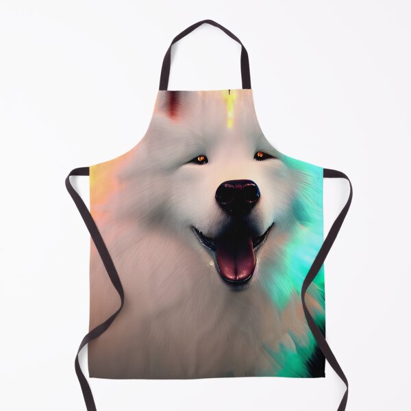 Item preview, White Samoyed dog portrait - neon light designed and sold by supeart.