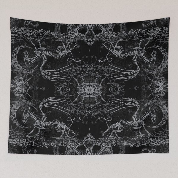 Item preview, Silver Skeletal Dragon Pattern designed and sold by FlutterKatArts.