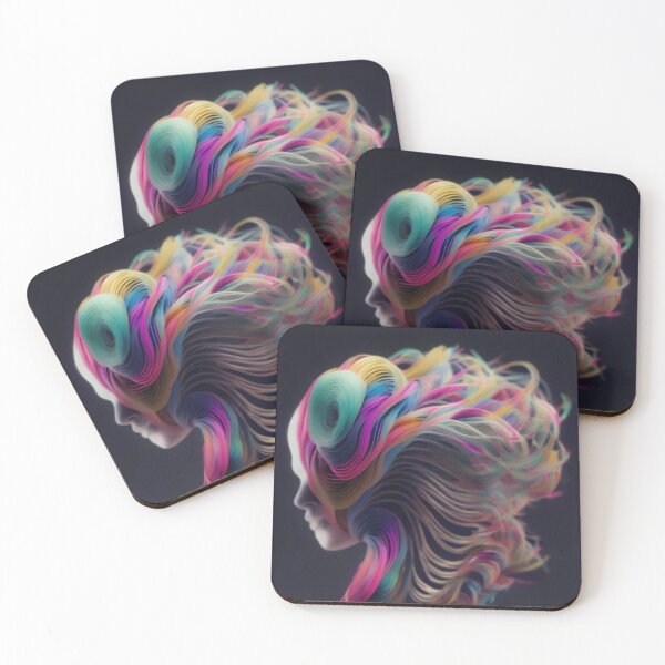 Item preview, A Side View Profile With Colorful Hairs designed and sold by EIKON-PRO.