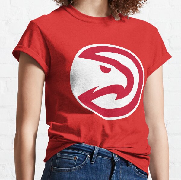 Atlanta Hawks Logo T-Shirt from Homage. | Red | Vintage Apparel from Homage.