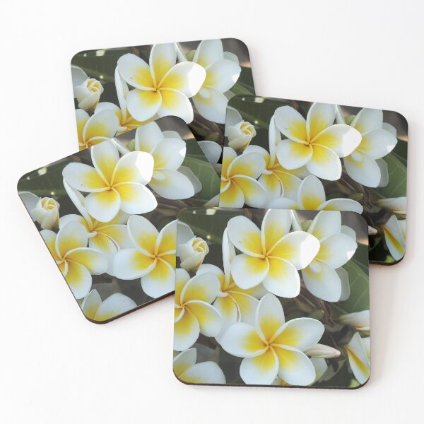 Item preview, White & Yellow Plumeria Flowers  designed and sold by Julia McMullen.