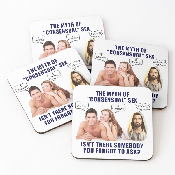 Item preview, Myth Of Consensual Sex Watcha Doin Jesus Saw That Voyeur Funny Meme designed and sold by fomodesigns.