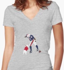 UGA Attacks Women's Fitted V-Neck T-Shirt