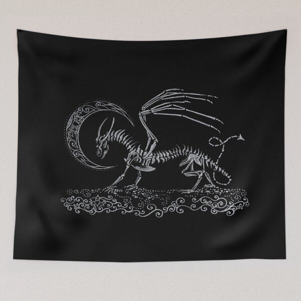 Item preview, Silver Skeletal Dragon designed and sold by FlutterKatArts.