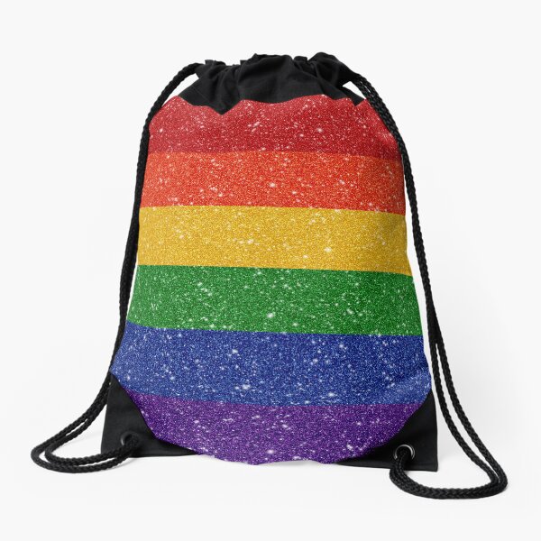 Faux Glitter LGBTQ Pride Rainbow Flag Background | Tote Bag