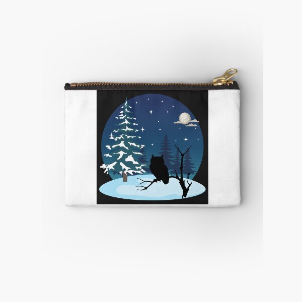Item preview, Winter Nights Fullmoon Snowy Owl Silhouette Art Square designed and sold by 27th-Tee.