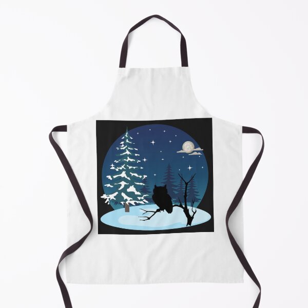 Item preview, Winter Nights Fullmoon Snowy Owl Silhouette Art Square designed and sold by 27th-Tee.
