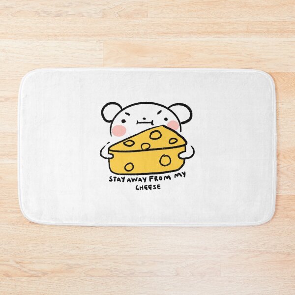 Item preview, Stay away from my cheese | White mouse with cheese  designed and sold by iristocat.