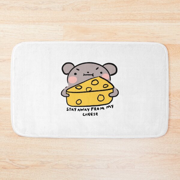 Item preview, Stay away from my cheese | Tawny tan mouse with cheese  designed and sold by iristocat.