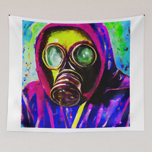 Item preview, Gas mask abstract art designed and sold by shrolts.