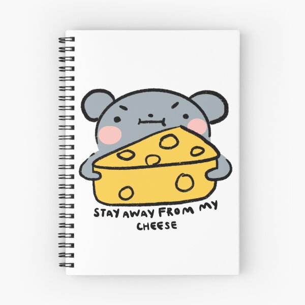 Item preview, Stay away from my cheese | Blue Grey mouse with cheese  designed and sold by iristocat.