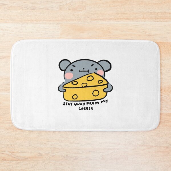 Item preview, Stay away from my cheese | Blue Grey mouse with cheese  designed and sold by iristocat.