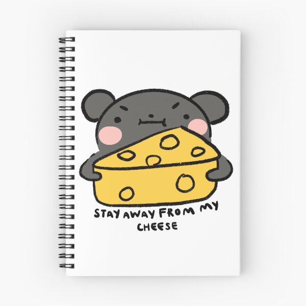 Item preview, Stay away from my cheese | Dark Grey mouse with cheese  designed and sold by iristocat.