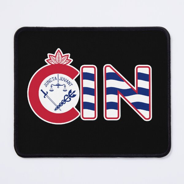 Item preview, Cincinnati City Flag in CIN lettingering Inset designed and sold by Osprey Tees.