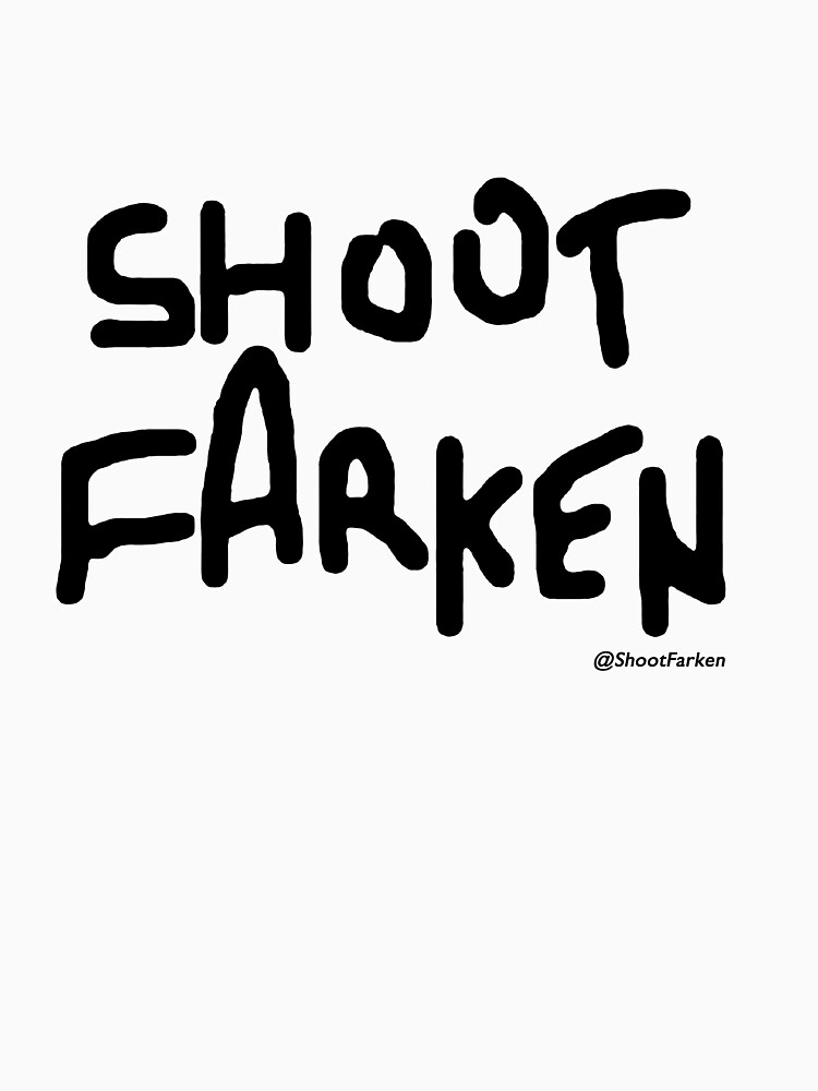 Thumbnail 3 of 3, Baseball ¾ Sleeve T-Shirt, Shoot Farken Black Logo designed and sold by ShootFarken.