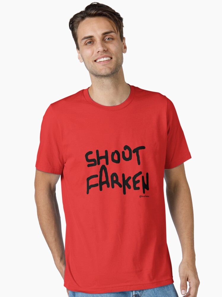 Thumbnail 1 of 7, Essential T-Shirt, Shoot Farken Black Logo designed and sold by ShootFarken.