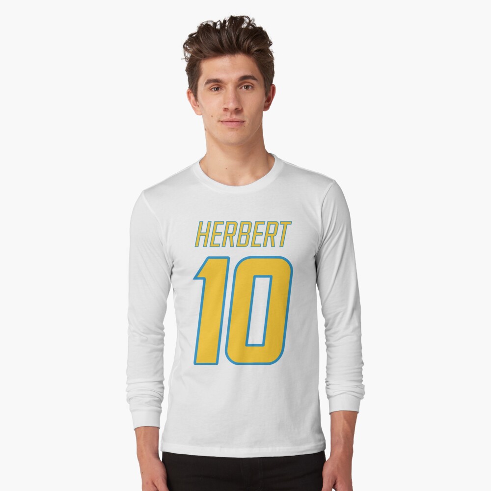 Justin Herbert 10 Yellow Tri-blend T-Shirt for Sale by plus64prints