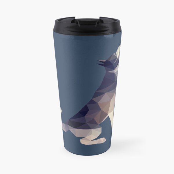 Husky Dog Illustration Travel Mug