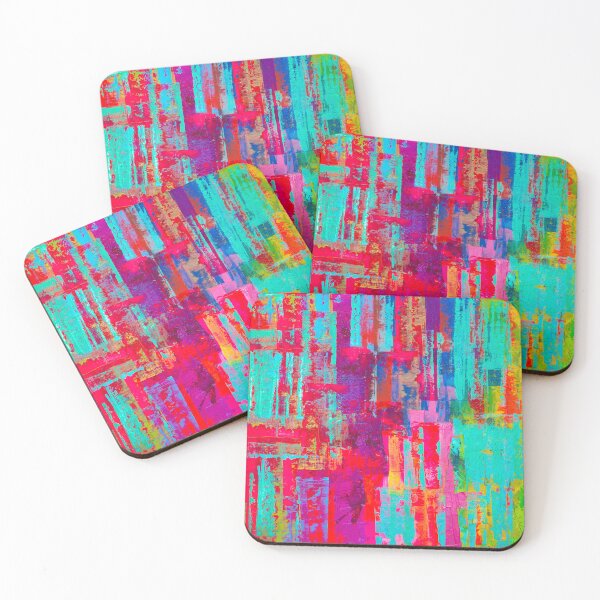 Item preview, Contemporary Art, Unique Art, Colorful, Red, Aqua, Vibrant designed and sold by DoraWoodrumArt.