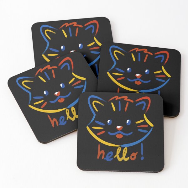 Item preview, A kitty says hello! designed and sold by BananaPrints.