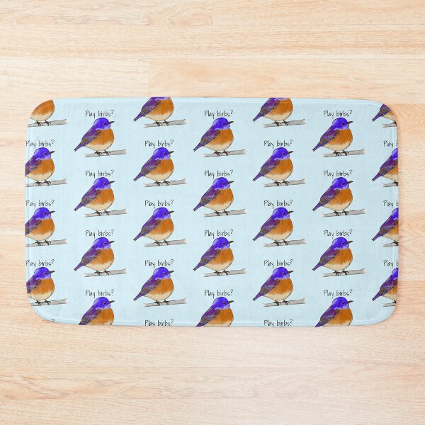 Item preview, Play birbs? Wingspan board game cute western bluebird - black text designed and sold by Artbyacat.