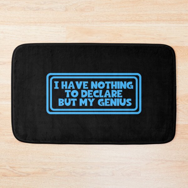 Item preview, I Have Nothing To Declare But My Genius - Oscar Wilde Quotes designed and sold by JourneyCreative.