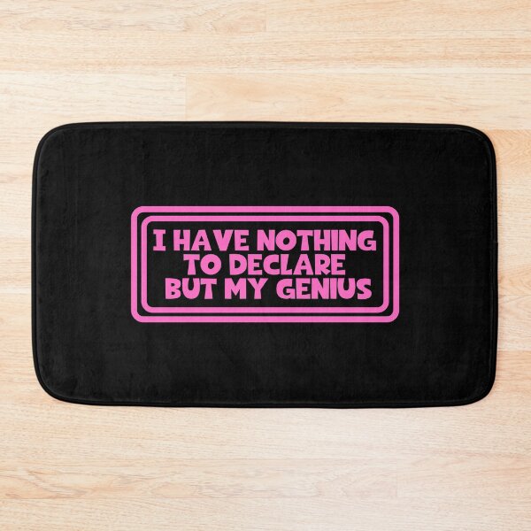 Item preview, I Have Nothing To Declare But My Genius - Oscar Wilde Quotes designed and sold by JourneyCreative.